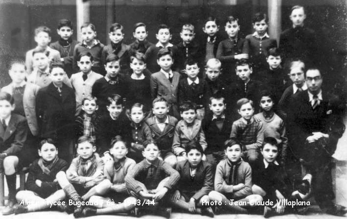 Classe de sixième en 1943-44